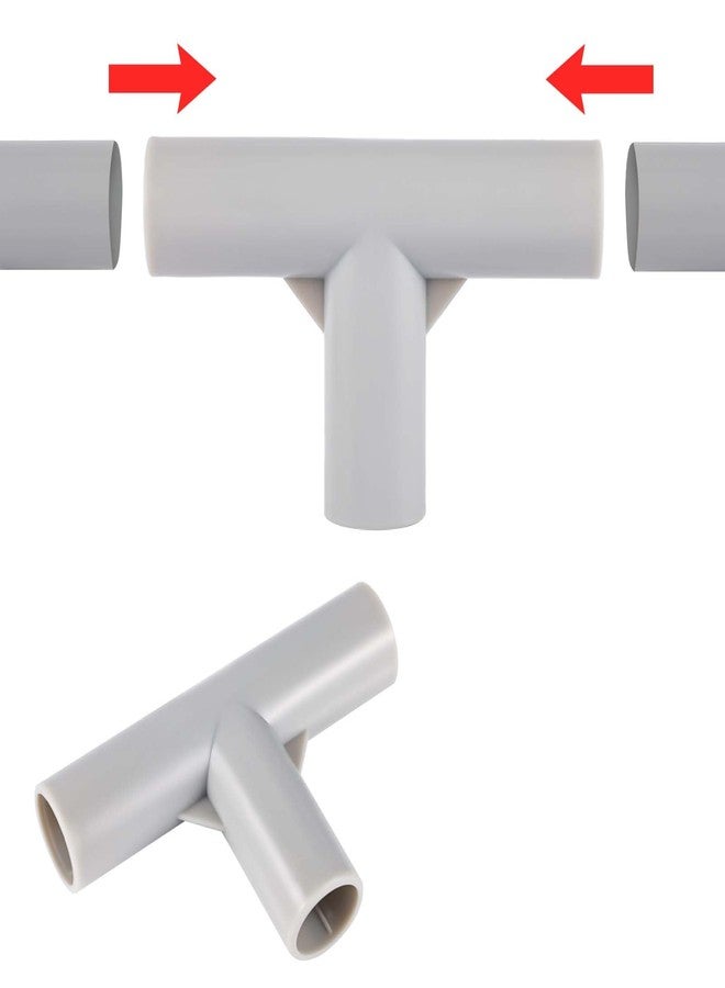 XIHIRCD قطعتان من وصلات على شكل حرف T لأجزاء حظيرة لعب الأطفال، قطع غيار لحظيرة لعب الأطفال، وصلة على شكل حرف T بقطر داخلي 0.7 بوصة، ملحقات حظيرة لعب الأطفال ثلاثية الاتجاهات - Image 3